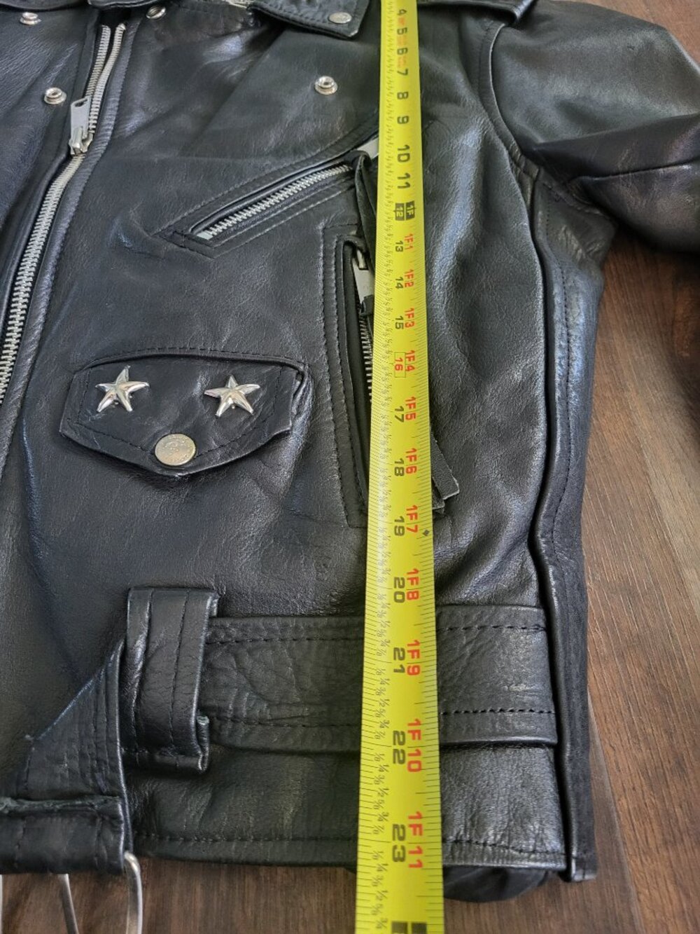 Vintage Prime Parts USA Heavy Leather Motorcycle Jacket Mens Size 36 Moto Guzzi - Picture 6 of 12